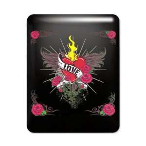   iPad Case Black Love Flaming Heart with Angel Wings: Everything Else