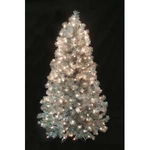 Silver Laser Pine Tinsel Artificial Christmas Tree #50446 AE 