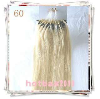 Remy 100S 20 Loop/Micro Rings Real Human Hair Extensions 0.5G/strand 