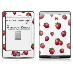  Strawberries on White Skin (fits  Kindle 4   6 display 
