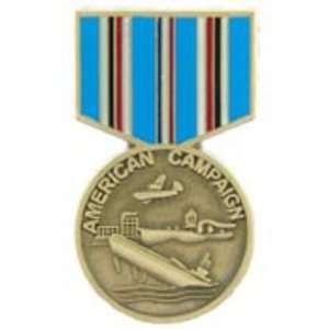  American Campaign Medal Pin 1 3/16 Arts, Crafts & Sewing