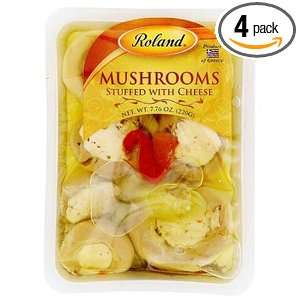 Roland Mushroom Caps With Cheese, 7.76 Ounce (Pack of 4)