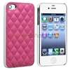Pink Deluxe Leather Hard Skin Case Cover For AT&T Verizon sprint 