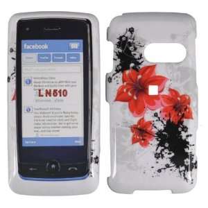 Red Lily Hard Case Cover for LG Rumor Touch LN510 Banter 