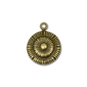  Antique Brass Circle Game Charm: Arts, Crafts & Sewing