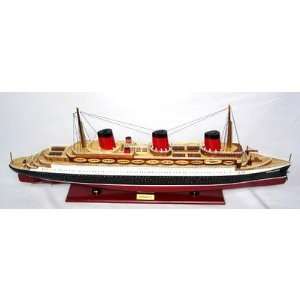   Normandie Ocean Liner Wooden Model Cruise Ship 32 Boat: Toys & Games
