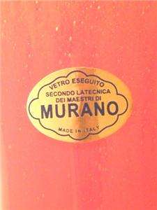 1960s MURANO VETRO ESEGUITO 14 ORANGE HURRICANE VASE  
