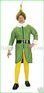 Buddy the Elf Deluxe Adult Costume Size STD & FREE WIG  