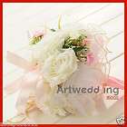 Kissing Ball Pink White Rose Wedding Bridal Bouquet  