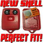 NEW RED FORD KEYLESS REMOTE CASE HOUSING PAD SHELL KEY FOB REPLACEMENT 
