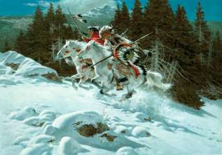 Frank McCarthy IN LAND OF THE WINTER HAWK, Native American, giclee 