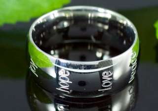 Wisdom Words Magnetic Stainless Steel Love Ring R106  