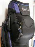 Very Nice ADAMSGOLF BLACK/BLUE CART BAG, 7.5 x 11 Inch, 6 Section Top 