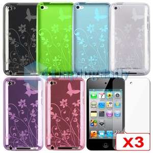 6x Butterfly Gel Case Cover for iPod Touch 4 4G 4th Gen  