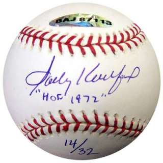 Sandy Koufax Autographed Signed MLB Baseball HOF 1972 UDA #14/32 