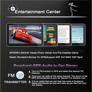 HD Bluetooth AV IN Car GPS Navigation 600MHz 128M RAM+4G Newest 