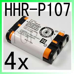 4x Cordless Phone Battery for Panasonic HHR P107 HHR P107A KX TG3031 