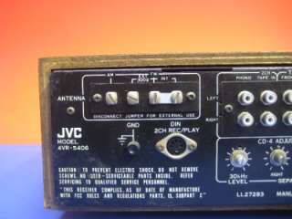 Vintage JVC FM AM 4 Channel Stereo Receiver 4VR 5406 CD 4   Works 
