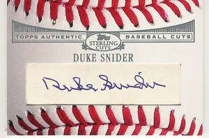 2006 TOPPS STERLING DUKE SNIDER AUTO MYSTERY CUTS  
