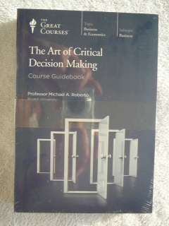   Co Great Course: ART OF CRITICAL DECISION MAKING DVDs Brand New  