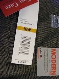 New $65 RAFAELLA black houndstooth dress pants 16W modern fit 2 way 