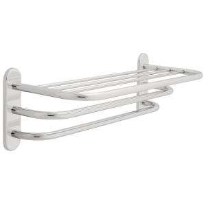 Franklin Brass 24 in. Towel Shelf with Two Bars and Concealed Mounting 