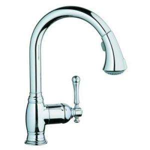 GROHE Bridgeford Single Handle Pull Out Sprayer Kitchen Faucet in 