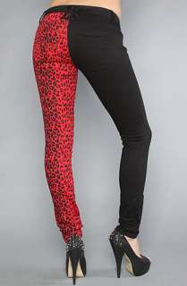 Tripp NYC The Split Leg Pant in Black and Red Leopard  Karmaloop 