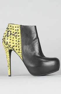 Matiko Shoes The Mila Bootie in Studded Green Snake  Karmaloop 