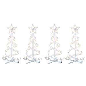 18 in. Clear Spiral Tree Pathway Lights (Set of 4) TY084 1118 1C at 