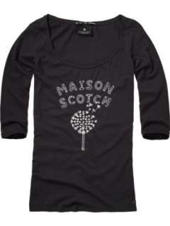 Maison Scotch Damen Top s/s cn logo printed tee   11240750781  
