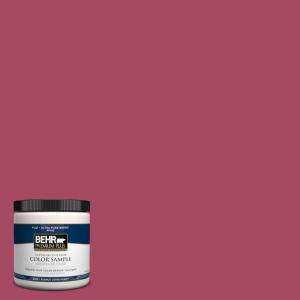 BEHR Premium Plus 8 oz. GlazedRaspberry Interior/Exterior Paint Tester 