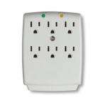 Belkin 6 Outlet Wall Mount Surge Protector BV106050 CW DP at The Home 