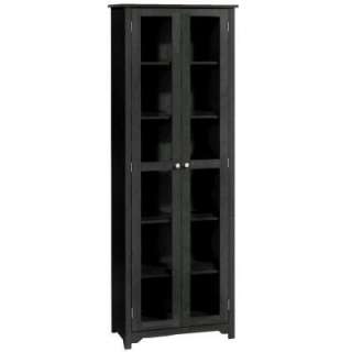 Home Decorators Collection Oxford 24 in. Black 6 Shelf Bookcase with 