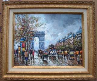     LES CHAMPS ELYSEES   ARC D TRIOMPHE   FRENCH IMPRESSIONIST  