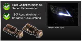 Xenon LED Standlichter w5w T10 für VW Golf 5, weiß  
