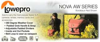 LowePro NOVA 140 AW Series Camera Bag   Black Item#:  L150 2056 