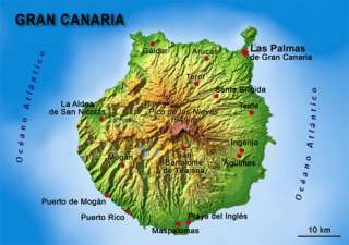 3D Postkarte Gran Canaria groß, Kanaren, Ansichtskarte  