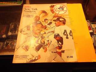 1981 New York Yankees Spring Training Scorebook/Roster  