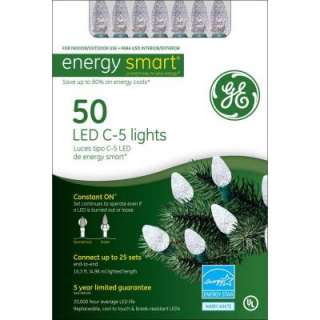 GE 50 Light LED Warm White Energy Smart C5 Lights (set of 2) 97506HD 