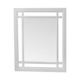   24 in. x 20 in. Framed Wall Mirror in White HD17497 