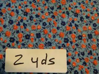   + yards Lot of Vintage Cotton Small Floral Quilt Craft Sewing Fabrics