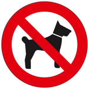3D Aufkleber Hundeverbot Hunde verboten 30 mm 3 Stck.  