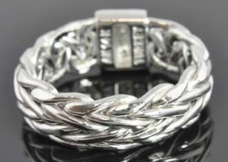   Gold Woven Braided Diamond Channel Chain Stack Band Ring 8.5  