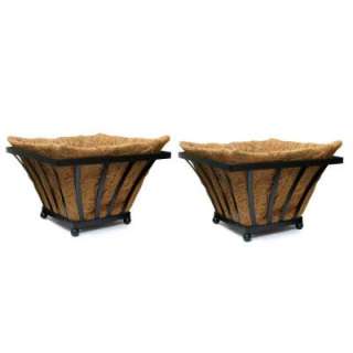   Black Wrought Iron Coconest Planters (2 Pack) 52795 at The Home Depot
