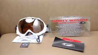NEW Oakley 25 606 WISDOM White w/ Black Iridium Snow Board Ski Goggles 