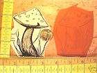 FAMILY of TOAD STOOLS MUSHROOMS MOUNTED rubber stamp