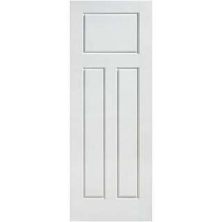 Masonite Glenview 32 In. X 80 In. White 3 Panel Interior Slab Door 