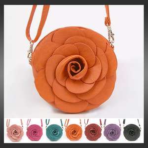 NEW Vivid Color Lovely Flower Shoulder Mini Bag Clutch  