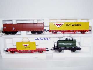 PIKO 4 tlg. Güterwagen Set »H.F.Wiebe« #557  
